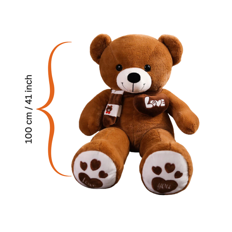 Huge 100cm Brown Giant Teddy Bear Toys Stuffed Animals Soft Plush Cotton