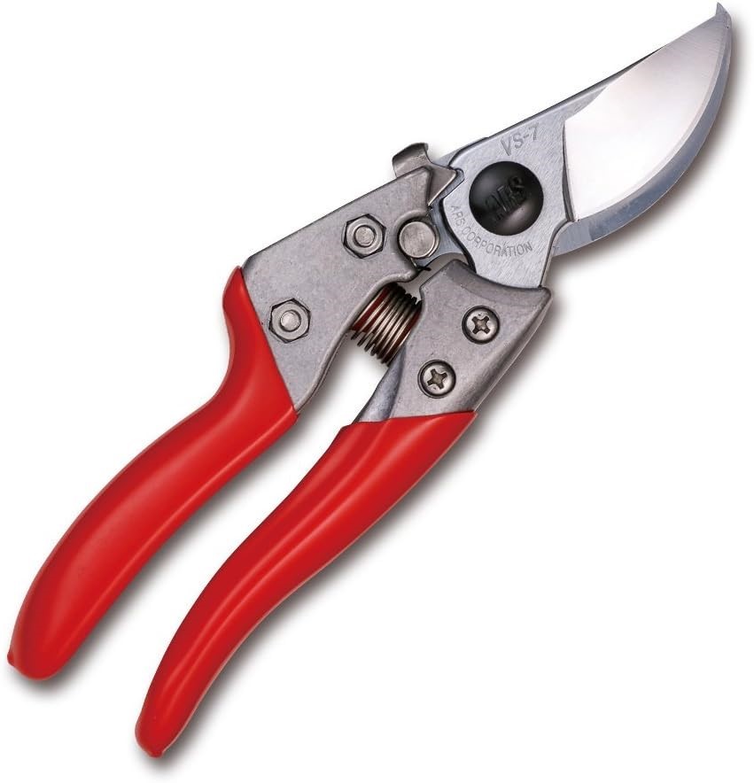 ARS HP-VS7XZ Heavy Duty Hand Pruner, 7", Red Handles.