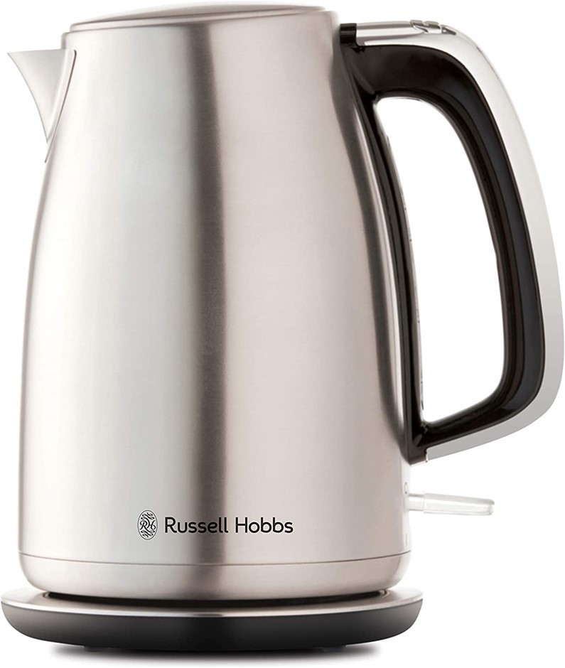 RUSSELL HOBBS Carlton Kettle, Stainless Steel, 1.7L Capacity. Color: Black/