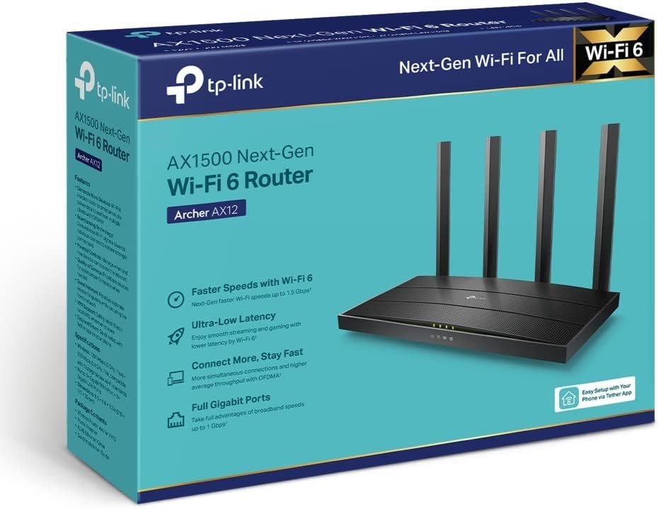 TP-LINK AX1500 Wi-Fi 6 Router, Dual-Band, MU-MIMO, OFDMA, Easy Setup ...