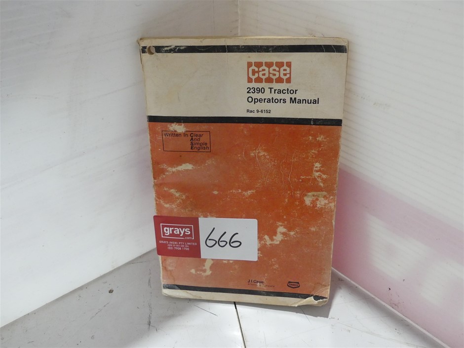 Case Operators Manuals Auction (0666-5058003) | Grays Australia