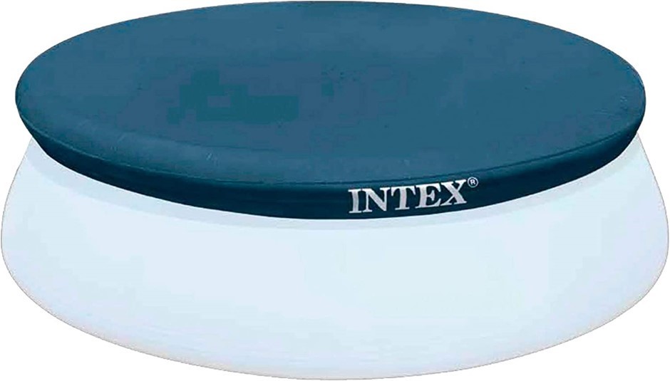 INTEX Easy Set Pool Cover, Blue, Product Dimensions: 3.66L x 2.44W metres.