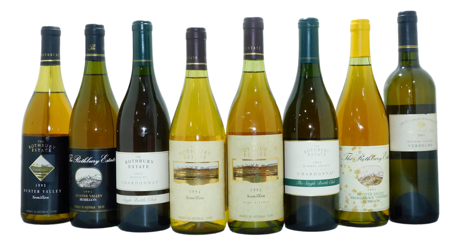 Pack of Assorted Rothbury Estate Whites (8x 750mL), Hunter Valley.