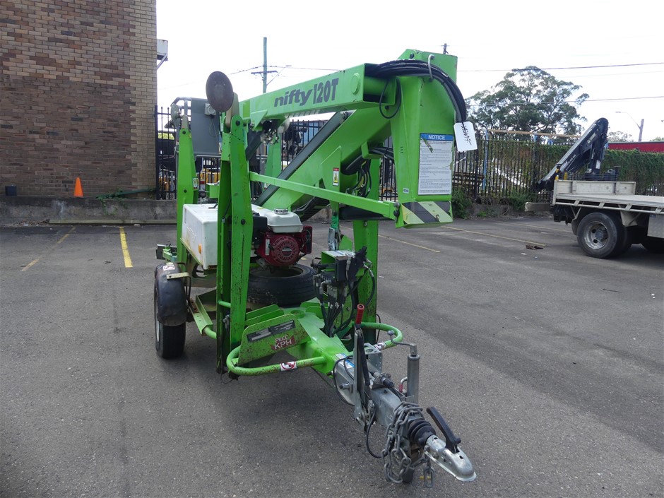 2016 Nifty 120T Single Boom Lift Trailer Auction (0028-5058102) | Grays ...