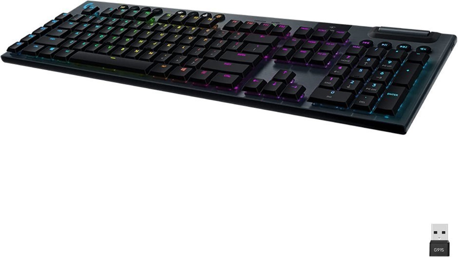 LOGITECH G915 Lightspeed Wireless RGB Mechanical Gaming Keyboard, GL Tactil