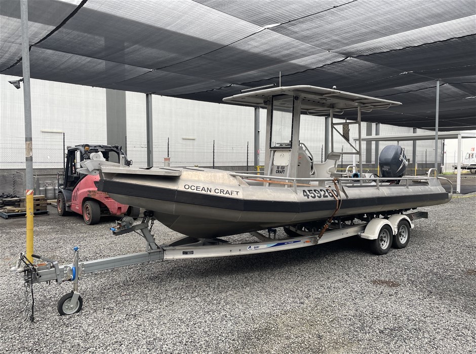 OCEAN CRAFT 7M ALUMINIUM TUBULAR COMMERCIAL BOAT (2C) - NO RESERVE ...