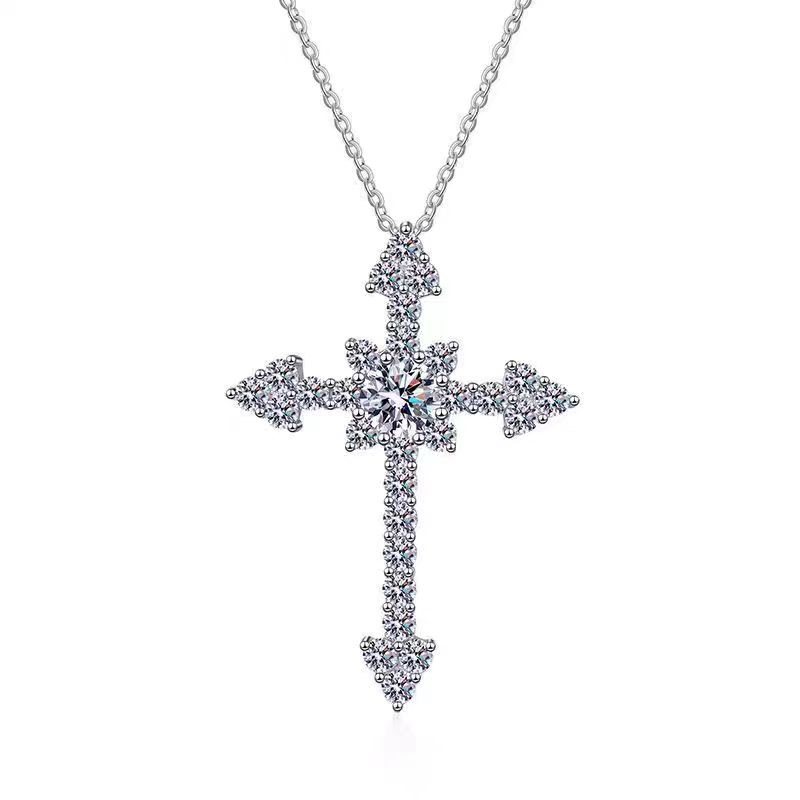 GRA-certified 1.00 Carat White Moissanite Necklace