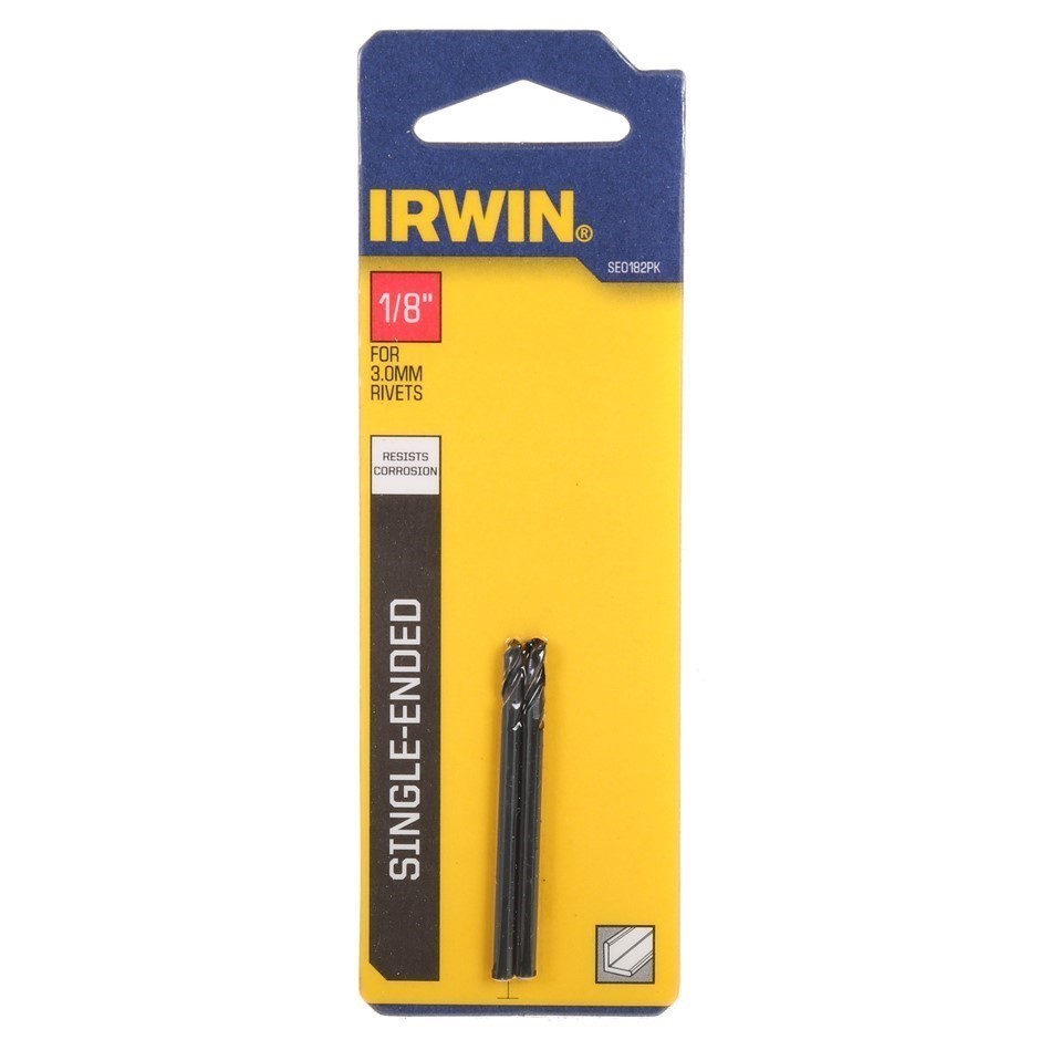 40 x Packs of 2 IRWIN Single Ended Rivet Drill Bits 1/8ins, (for 3.0mm Rive