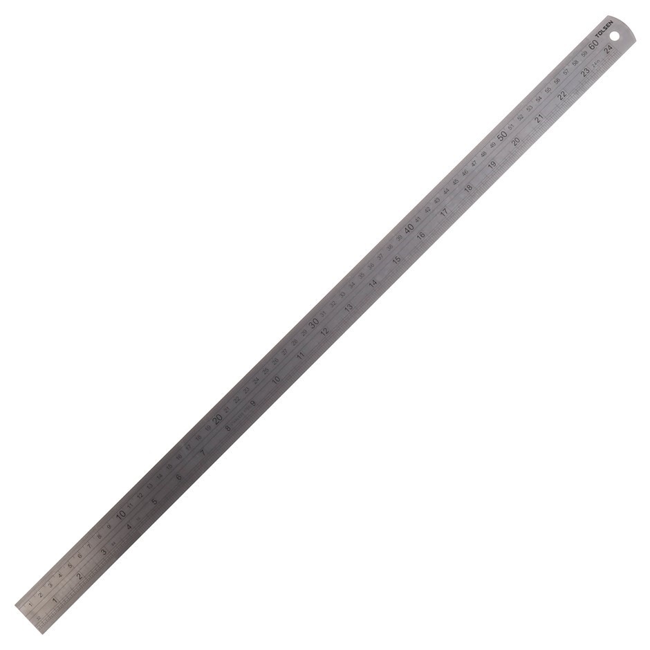 10 x TOLSEN Stainless Steel Ruler 60cm (24"), 1.2mm Thick.