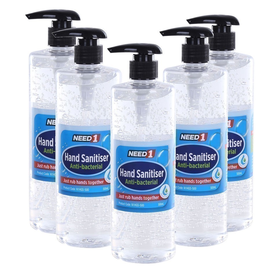 48 x NEED1 500ml Hand Sanitiser Antibacterial Gel 75% Alcohol.