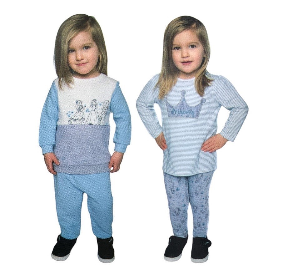 2 x 4pc DISNEY Character Set, Size 3M, Blue/Princesses. Buyers Note - Disc