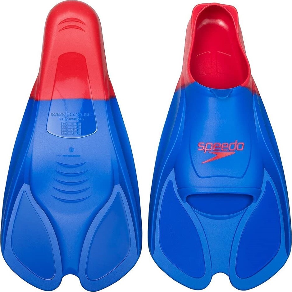 SPEEDO Biofuse Fin AU, Colour: Blue/RED, Size: 8-9 UK.