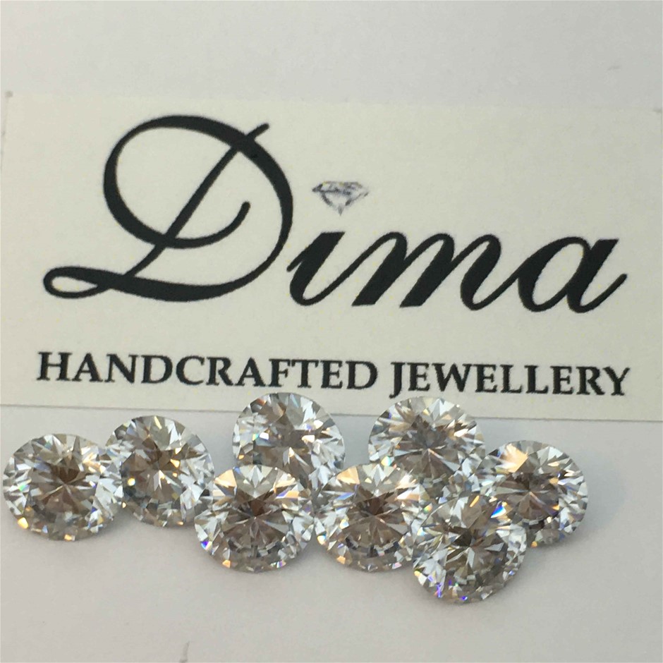 Eight Stones Moissanite Round 7.46ct