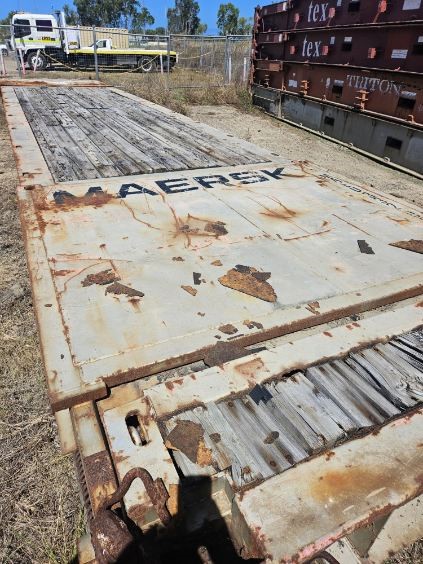40ft Flat Rack Shipping Container Platform Base Auction (0011-7054656 ...