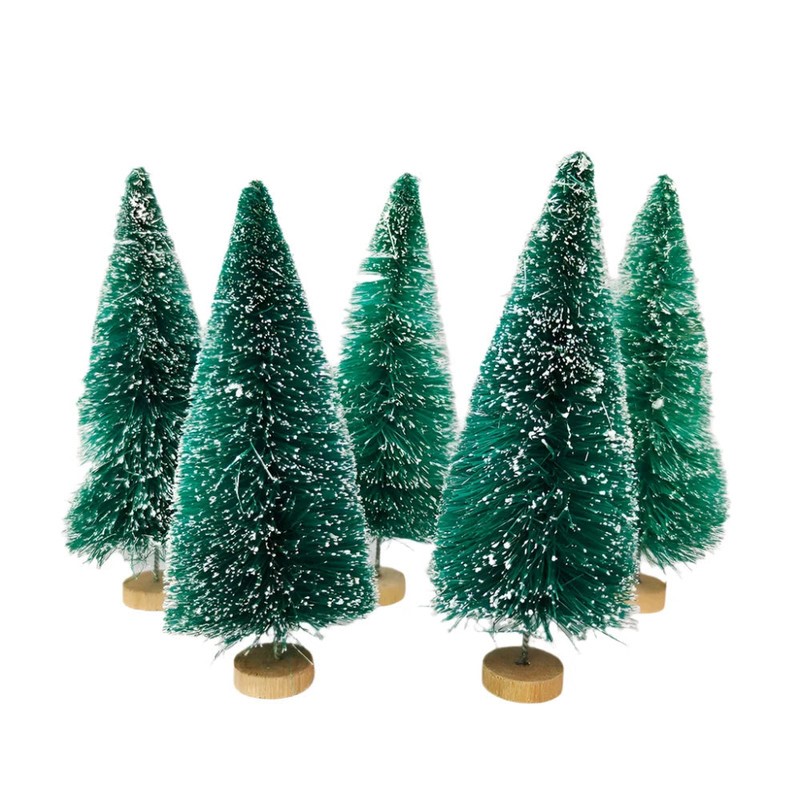 Mini Artificial Christmas Tree Set (5 Pcs)