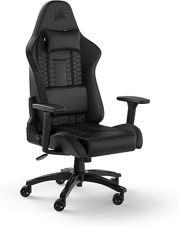 CORSAIR TC100 RELAXED Gaming Chair, Leather Racing Chair, Memory Foam Pillo