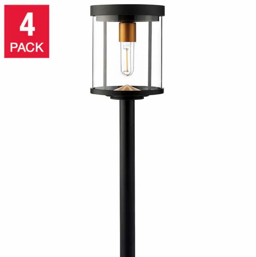 2 x NATURALLY SOLAR 4pk LED Pathway Lights, Vintage Style. NB: Well used, n