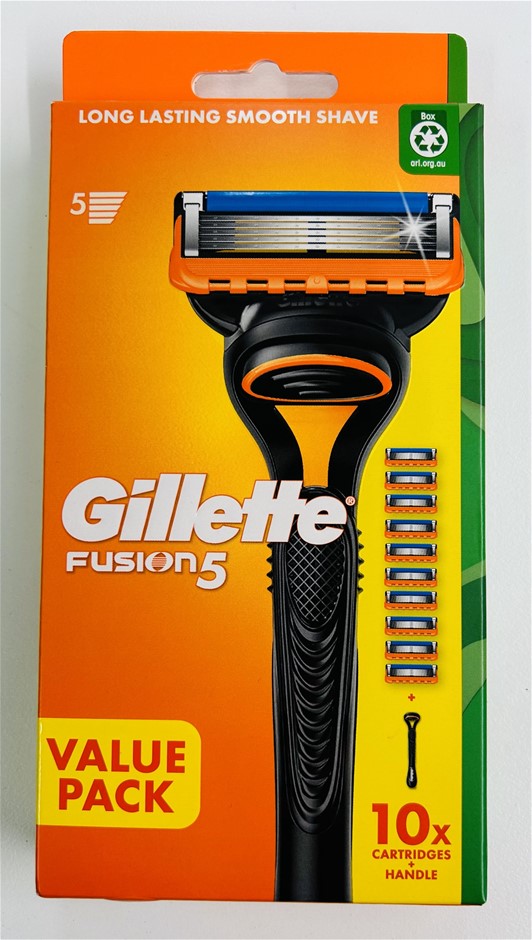 GILLETTE FUSION 5 Razer With 10 Cartridges VALUE PACK Auction (0201 ...