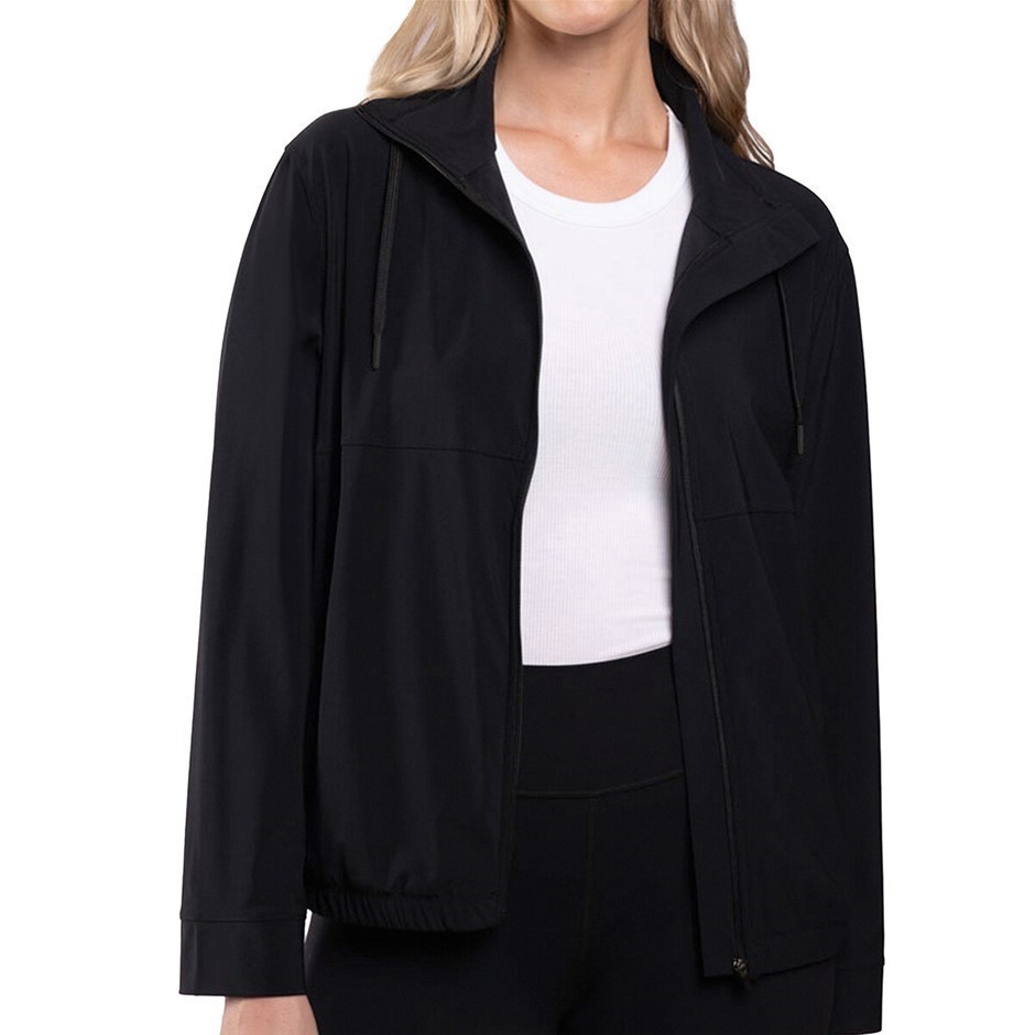 SIGNATURE Women's Active Full-Zip Jacket, Size L, Black. Buyers Note - Dis