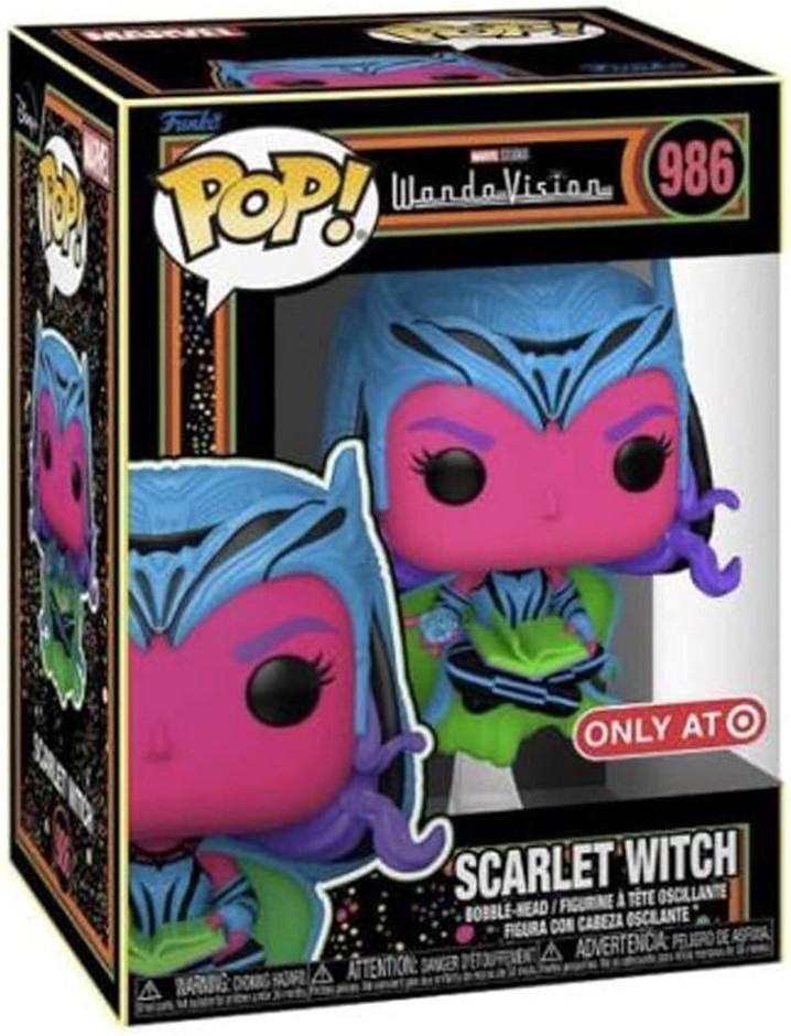 FUNKO POP! WandaVision - Scarlet Witch Blacklight Vinyl Figure, 4-Inch Heig