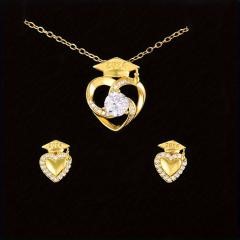 Elegant 18K Yellow Gold plated Simulated Diamond Set