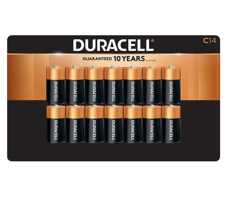 DURACELL 14pk C14 Alkaline Batteries. N.B. Not in original packaging. NB: D