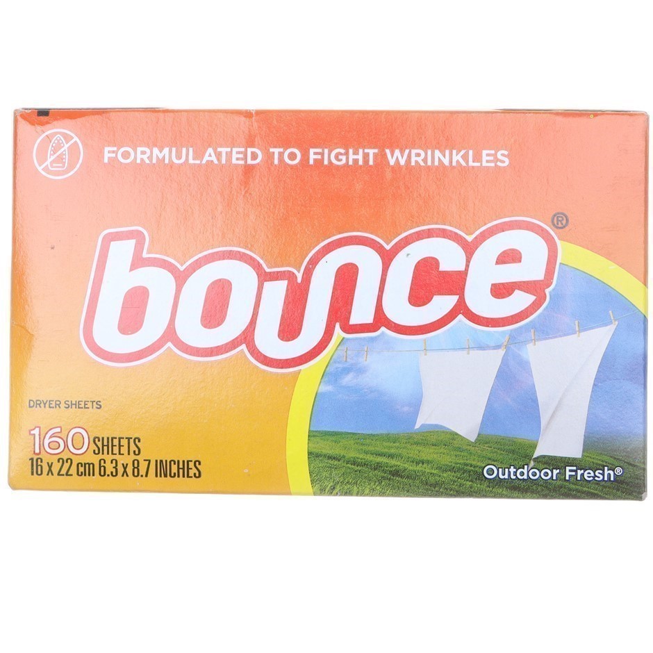 2 x BOUNCE 160pk Fabric Softner Dryer Sheets. N.B. Damaged packaging.
