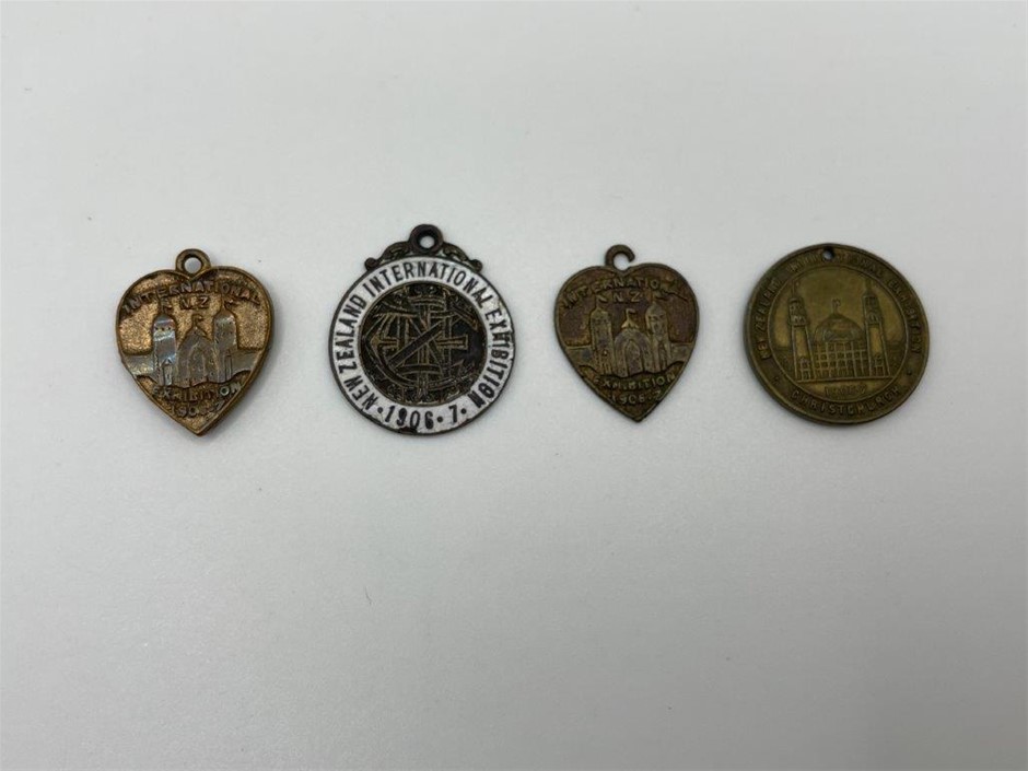 4 x Asstd NZI Exhibition medals, Christchurch, Circa 1906-07, fine and rare