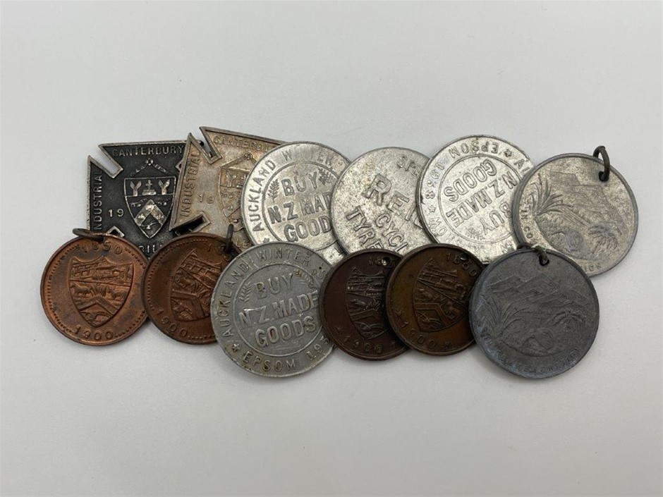 12 x Asstd. 1900 Canterbury Jubilee Exhibition medals, fine & very rare