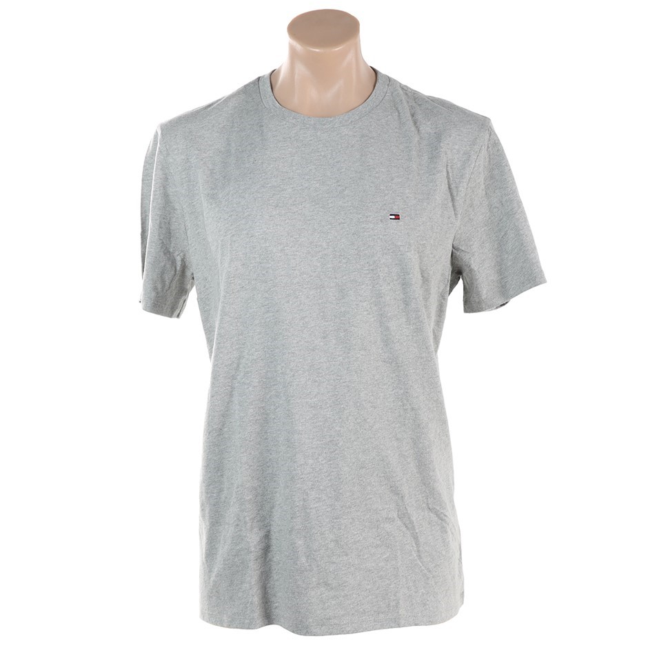 TOMMY HILFIGER Men's Nantucket S/S Tee, Size XL, 100% Cotton, Grey Heather