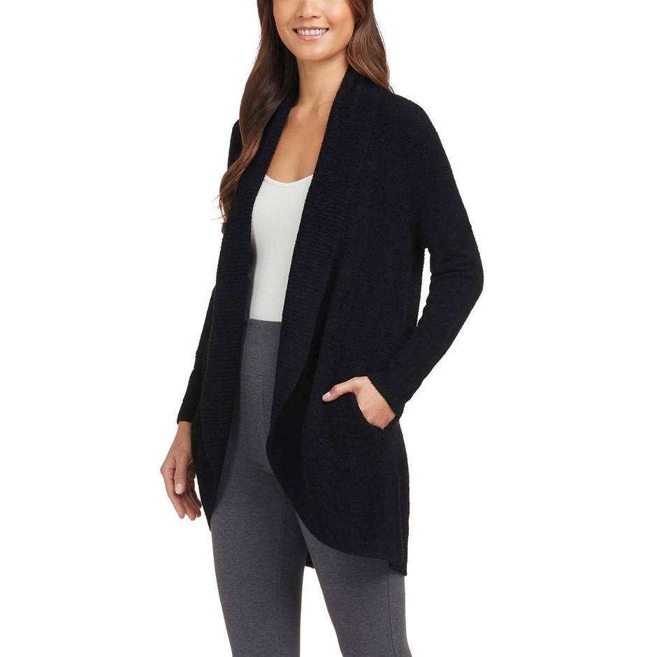MAX & MIA Women's Cardigan, Size M, 75%Nylon/25%Viscose, Black. Buyers Not