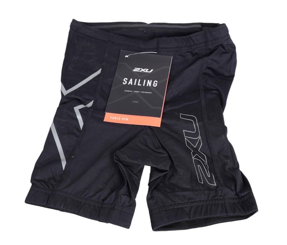 2XU Youth Girls High Performance Power Short, Size M, Black/Reflective. Bu