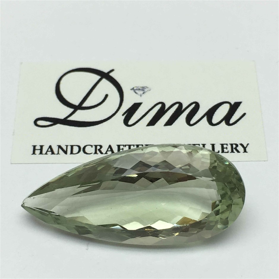 One Stone Green Amethyst Pear 26.55ct