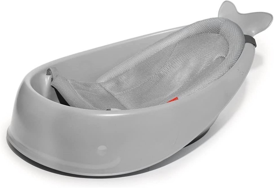 SKIP HOP Moby 3 in 1 Baby And Toddler Bath Tub, Colour: Grey. NB: Not Boxed