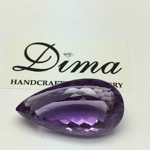 One Stone Amethyst Pear 39.25ct