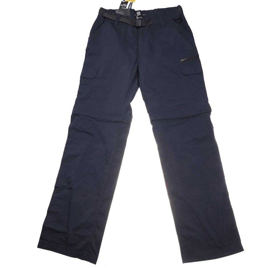 RIDGE POINT Men's Convertible Pants, Size L (Length 32"), Cotton/Nylon, Nav