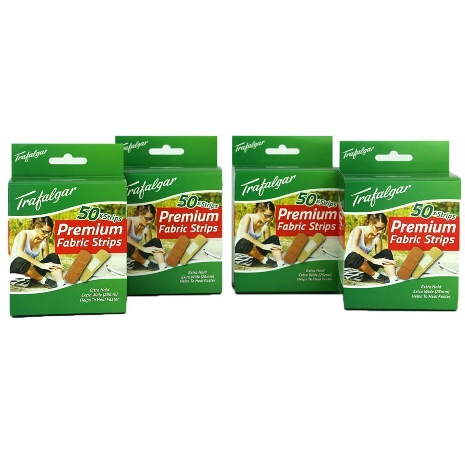 8 x Packs of 50pc TRAGALGAR Fabric Strip Band-Aids.