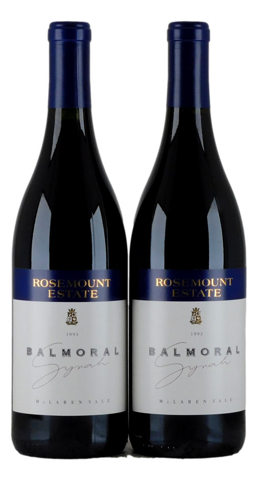 Rosemount Estate Balmoral Syrah 1993 (2x 750mL). McLaren Vale 5* Prov.