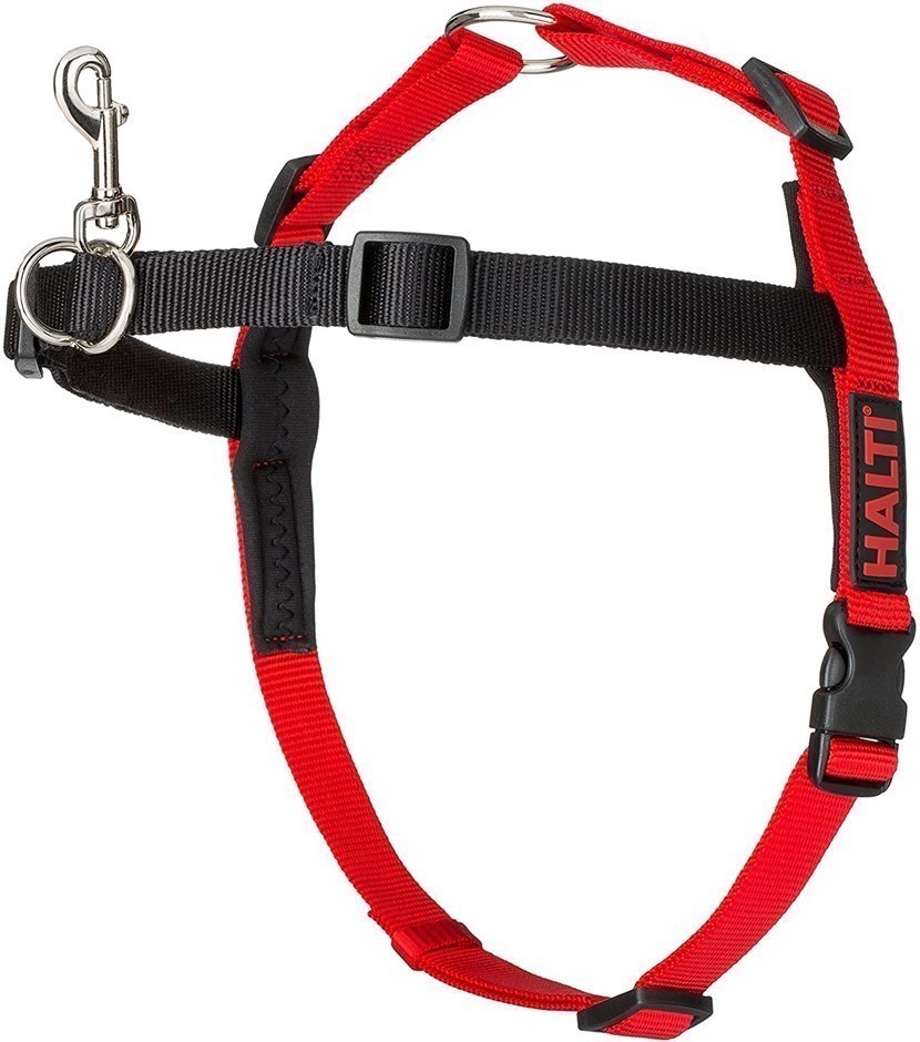 HALTI Harness for Dogs, Medium, Black/Red.