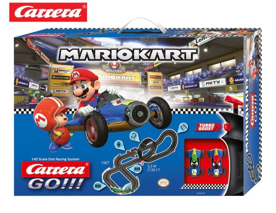CARRERA GO Mario Kart Mach 8 Slot Racing System. N.B: Damaged packaging, so