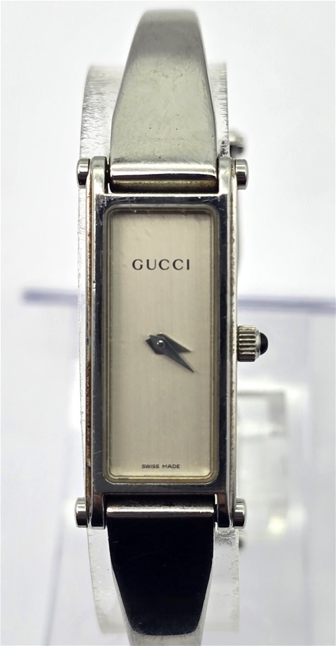  No Reserve Gucci Ref.1500l Steel Ladies Bangle Watch