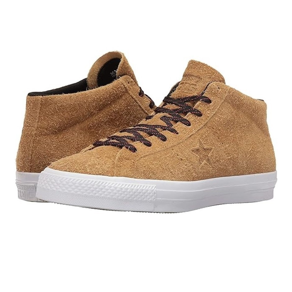 CONVERSE Unisex One Star Pro Suede Mid Shoes, Size UK3.5(M), Antiqued/Black