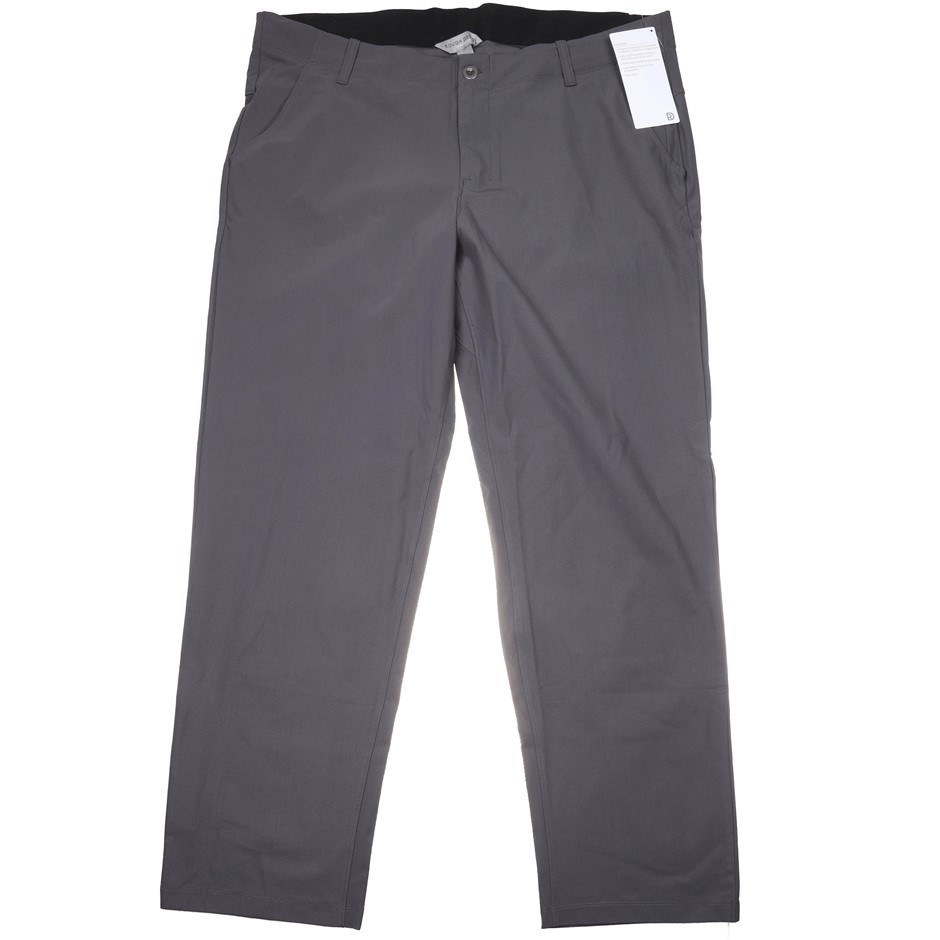 ROUGH DRESS Men's Stretch Pants, Size 34x32, 100% Polyester, Grey. Buyers