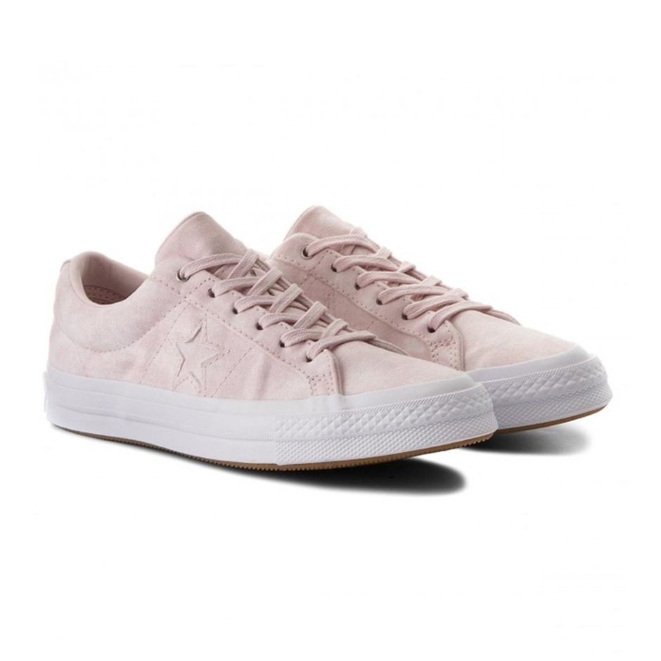 CONVERSE Unisex One Star Low Lace Up Shoes, Size UK9(M), Barely Rose/Barely