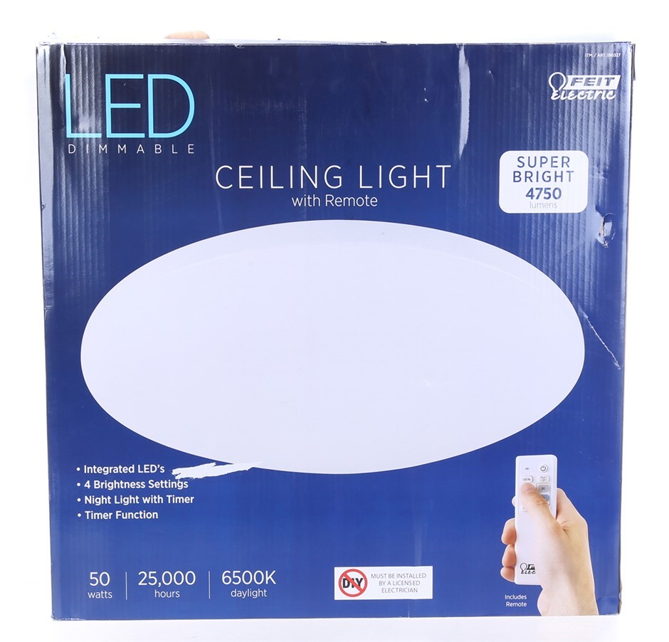 FEIT Dimmable LED Ceiling Light 550mm, Super Bright 50W w/ Remote Control.