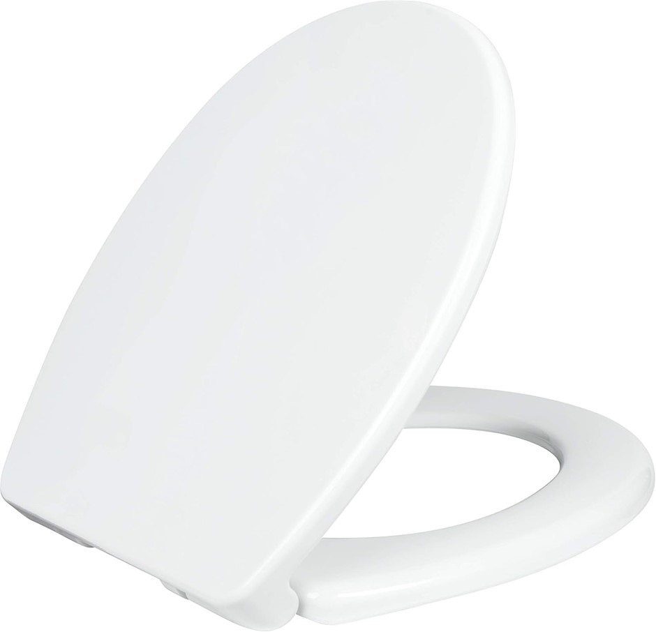 LUXE Round Comfort Fit Toilet Seat with Slow Close, Quick Release Hinges, a