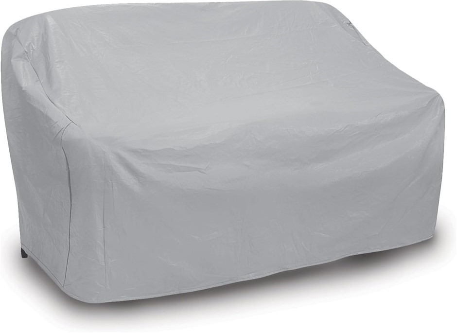 PROTECTIVE COVERS Weatherproof 2 Seat Wicker/Rattan Sofa Cover, Large, Gray