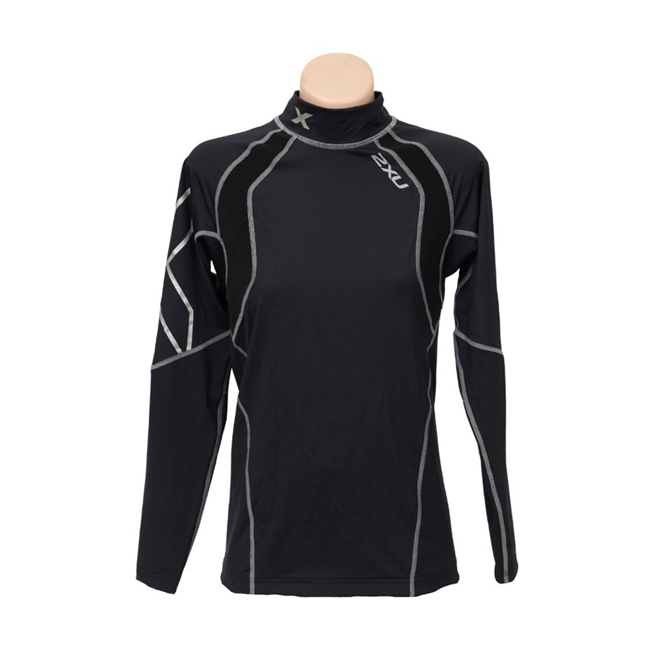 5 x 2XU Women's Long Sleeve High Performance Power Top, Size M, Black/Refle