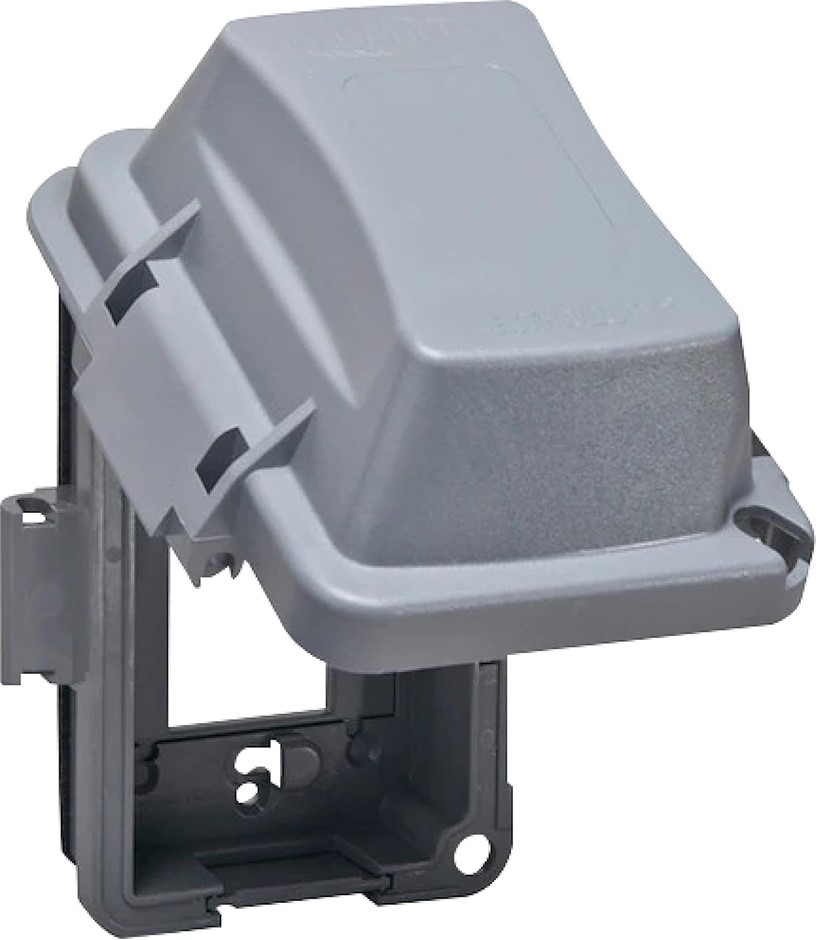 HUBBELL-BELL Bell 1-Gang Non-Metallic Weatherproof In-Use Cover, Gray.