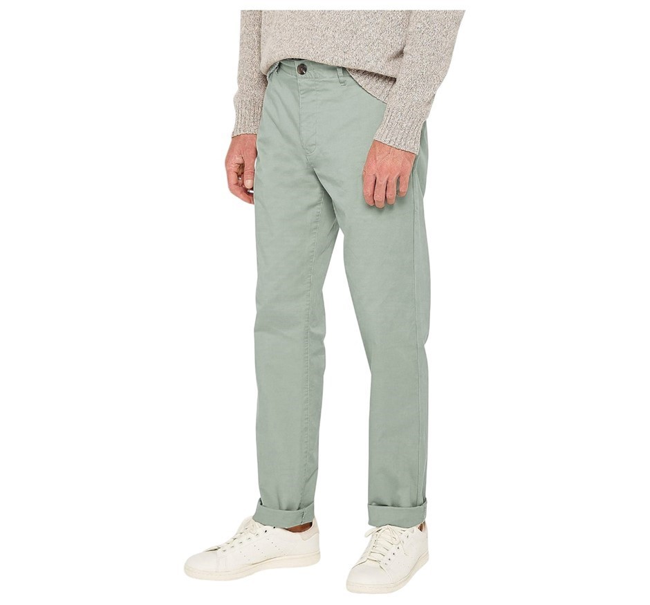 JAG Men's Chino Pants, Size 40 (32 Inseam), 98% Cotton, Military Khaki, AG2